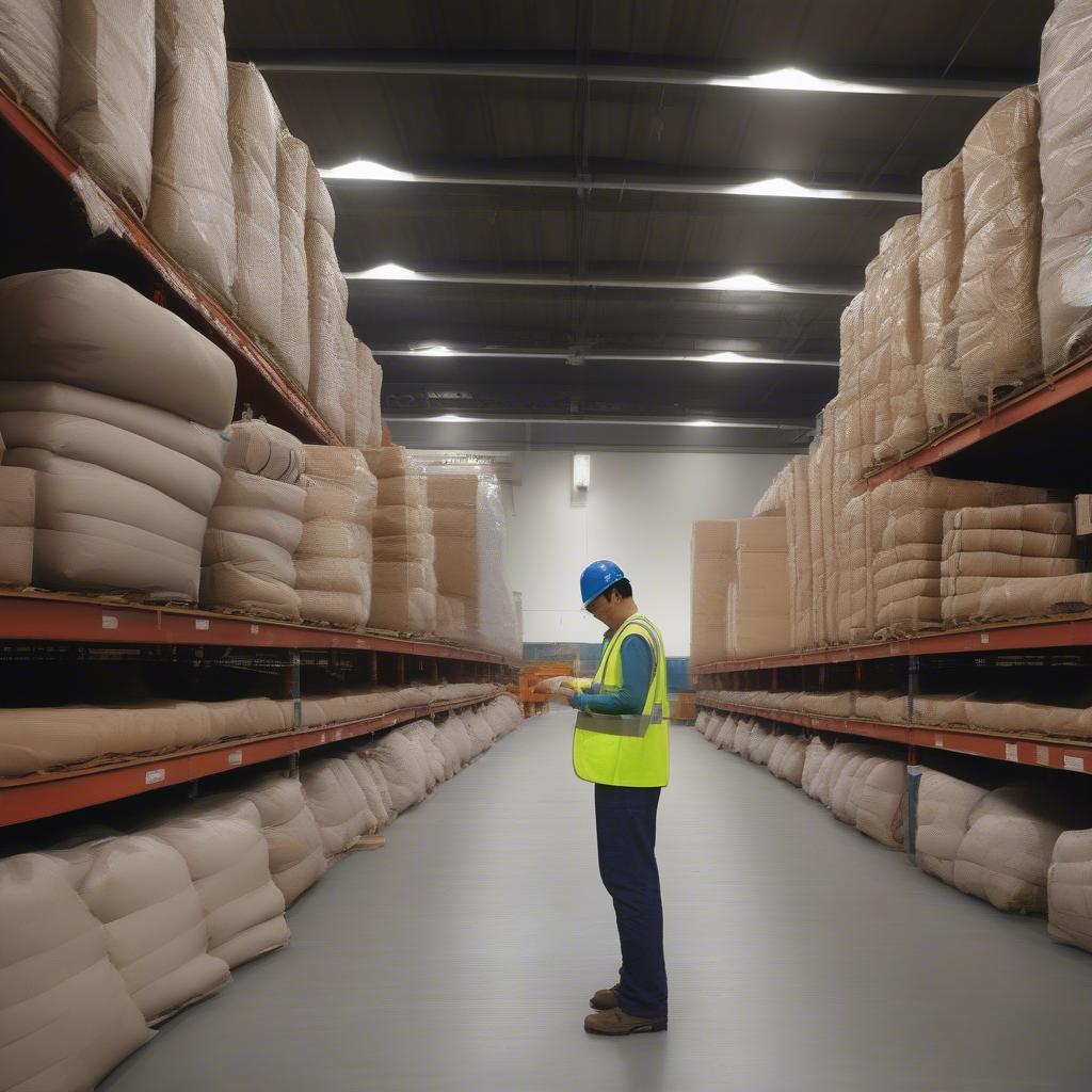 Inspecting a Shipment of Non-woven Bags