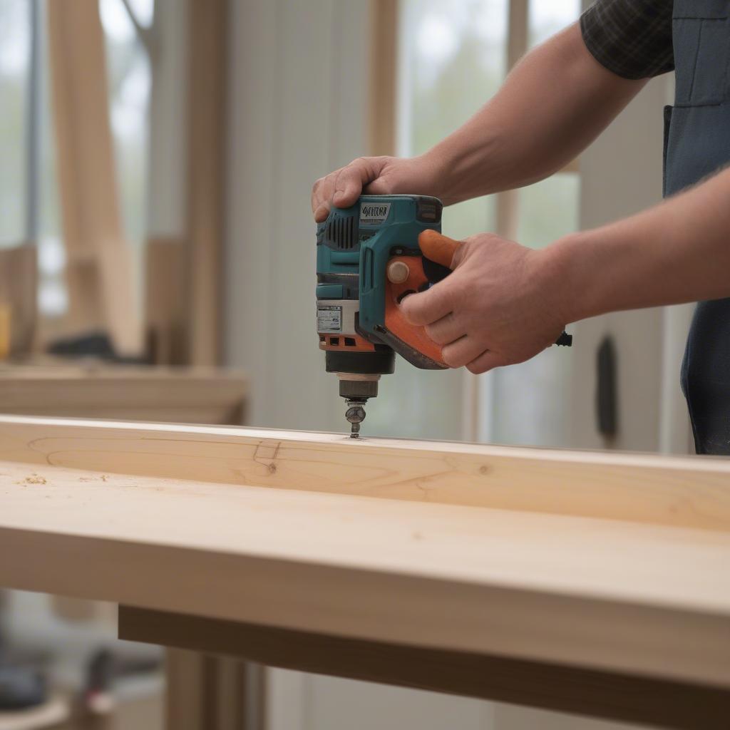 Installing the track for a basket weave barn door