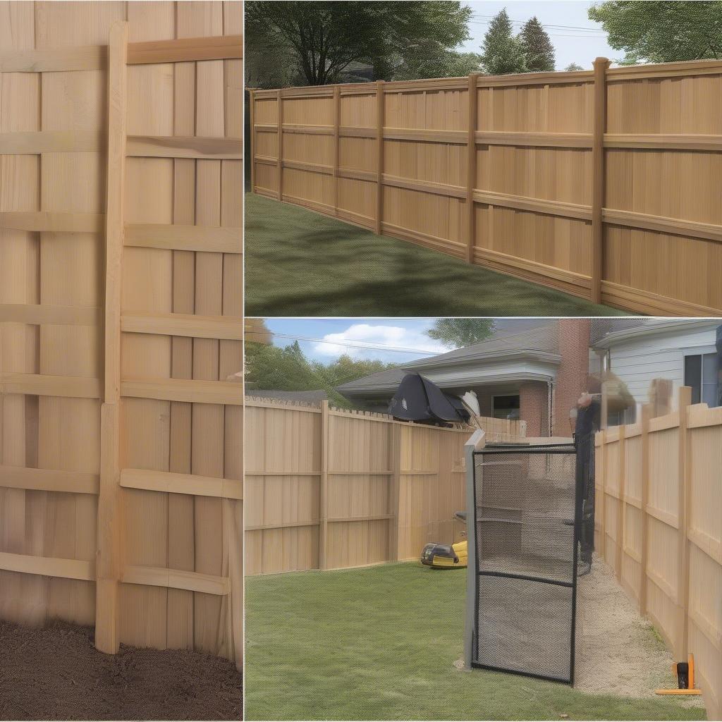 Installing Basket Weave Fence Panels