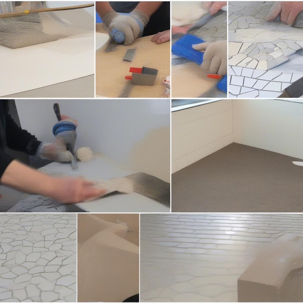 Installing Basket Weave Marble Mosaic