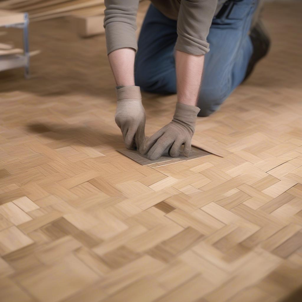 Installing Basket Weave Parquet