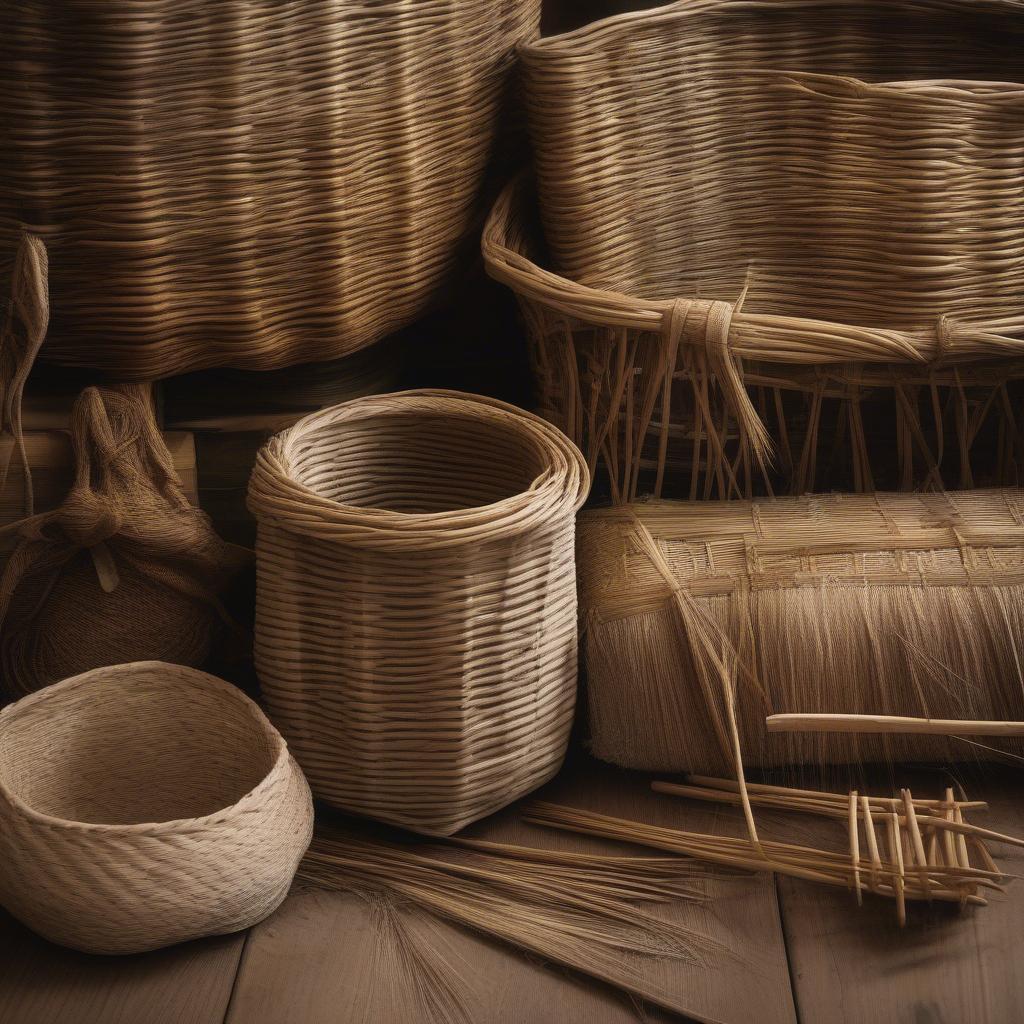 Traditional Irish Basket Weaving Materials