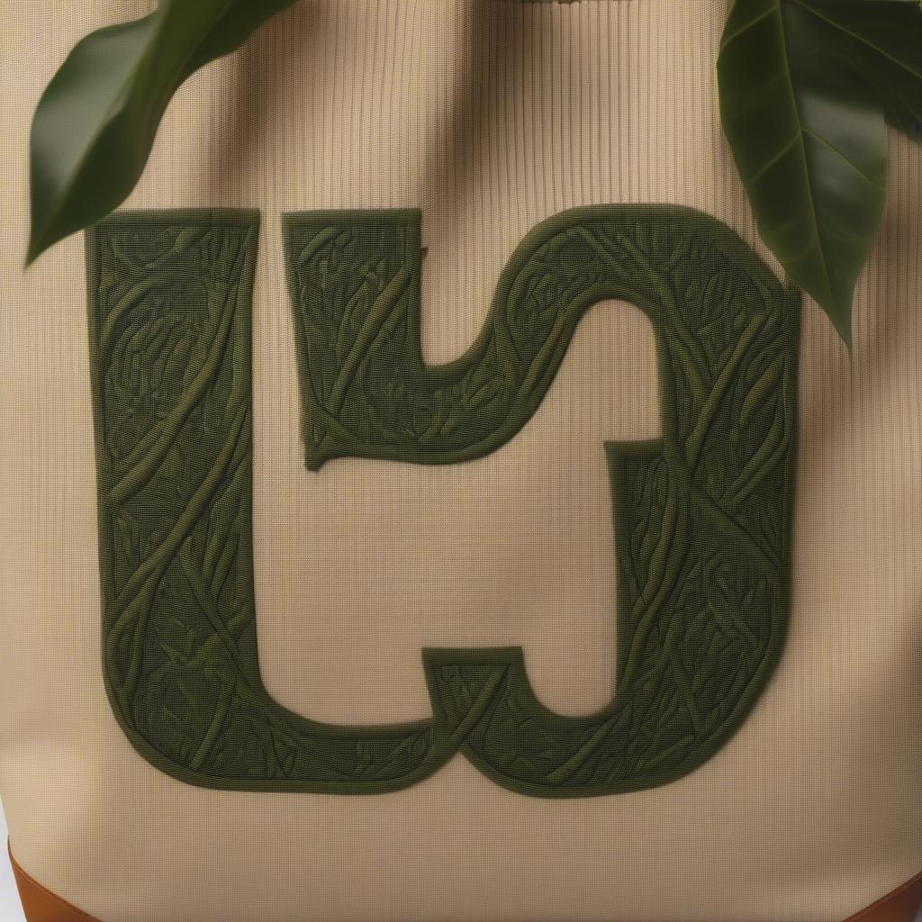 Ivy Large Woven Logo Tote Bag - Natural Color