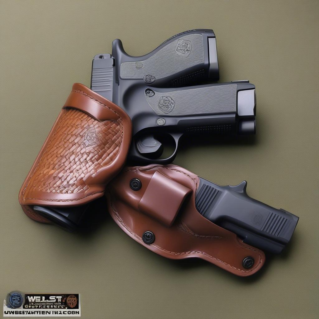 Comparison of IWB and OWB basket weave holsters