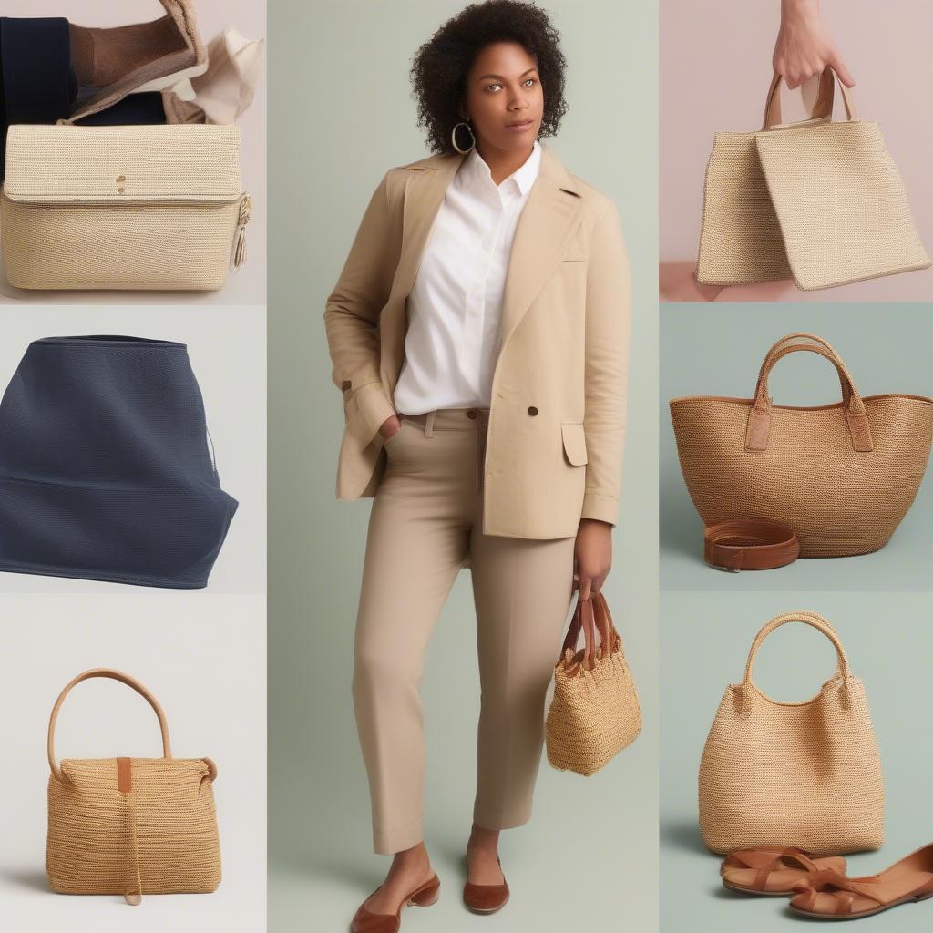 Outfit Ideas with J Crew Woven Bags