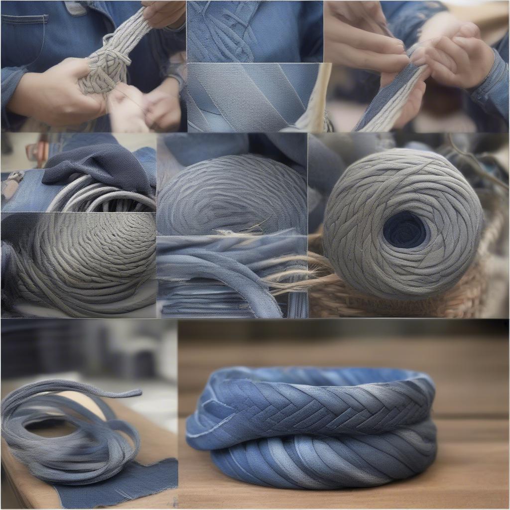 Jeans Basket Weaving Techniques Demonstrated