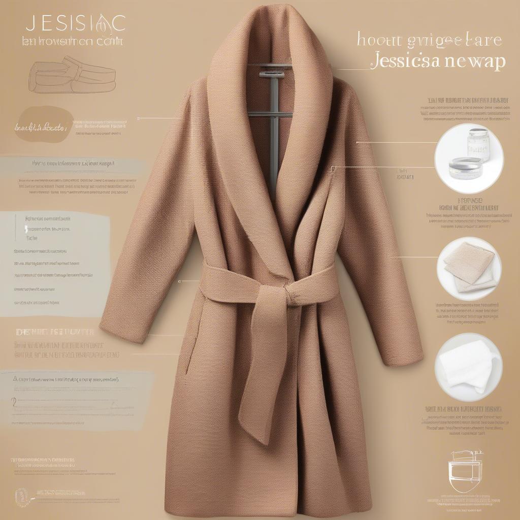 Caring for Your Jessica Simpson Basket Weave Wrap Coat