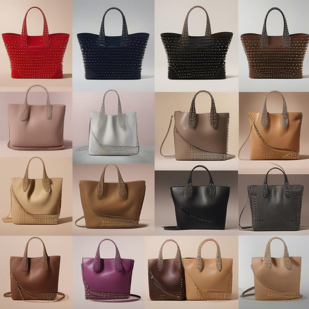 Different Styles of the Jimmy Choo Maxine Woven Studded Tote