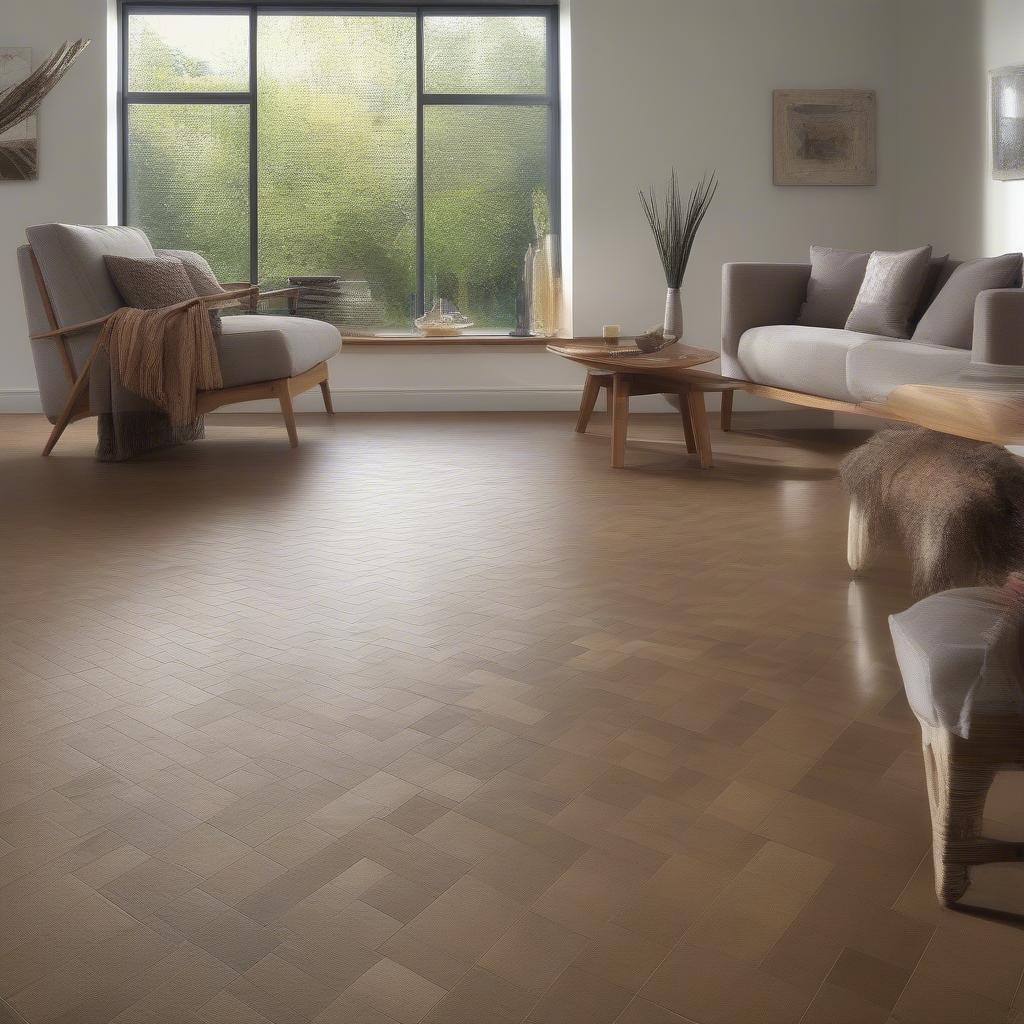 Karndean Art Select Basket Weave Flooring in a Modern Living Room