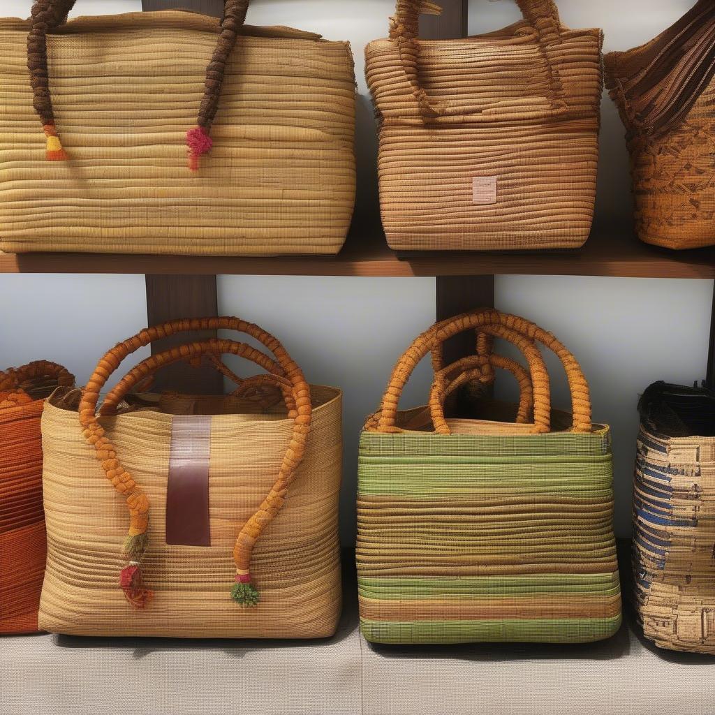 Variety of Kerala Souvenir Woven Bags