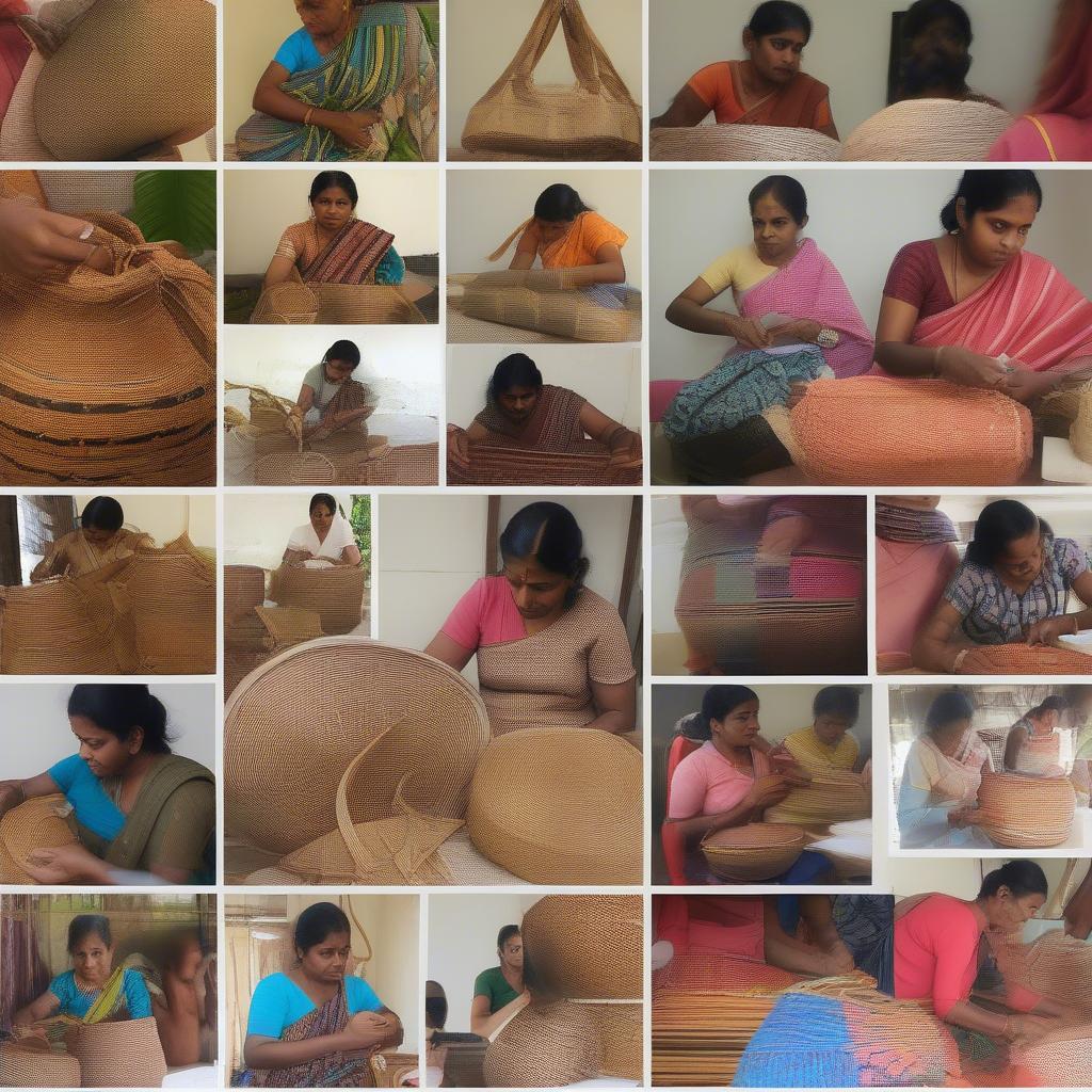 Kerala Women Weaving Traditional Bags