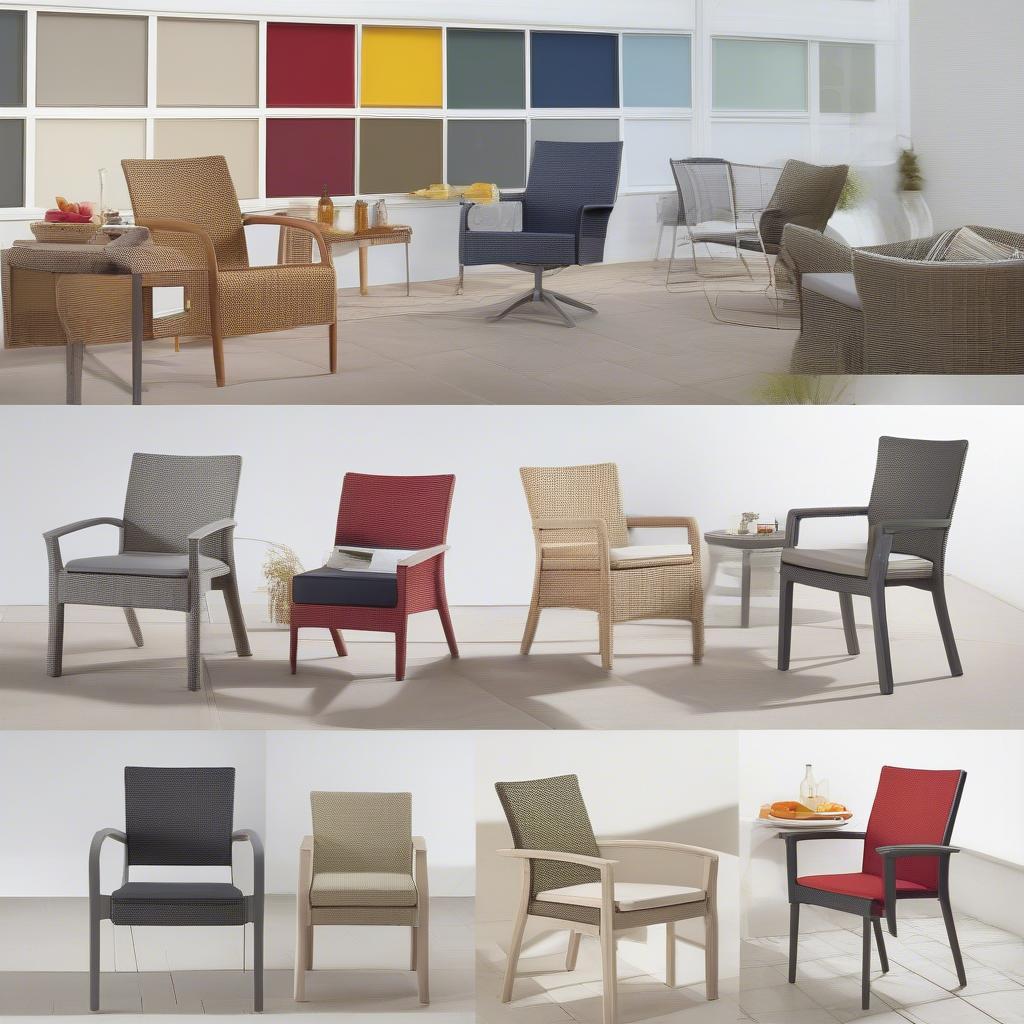 Different Styles of Kettler Pilano Weave Chairs