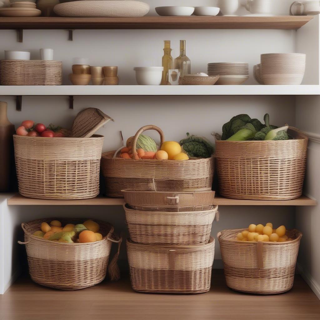 Kitchen Basket Weave Storage Ideas