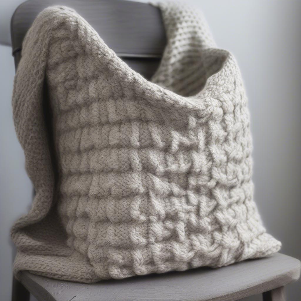 Examples of Finished Knit Basket Weave Projects