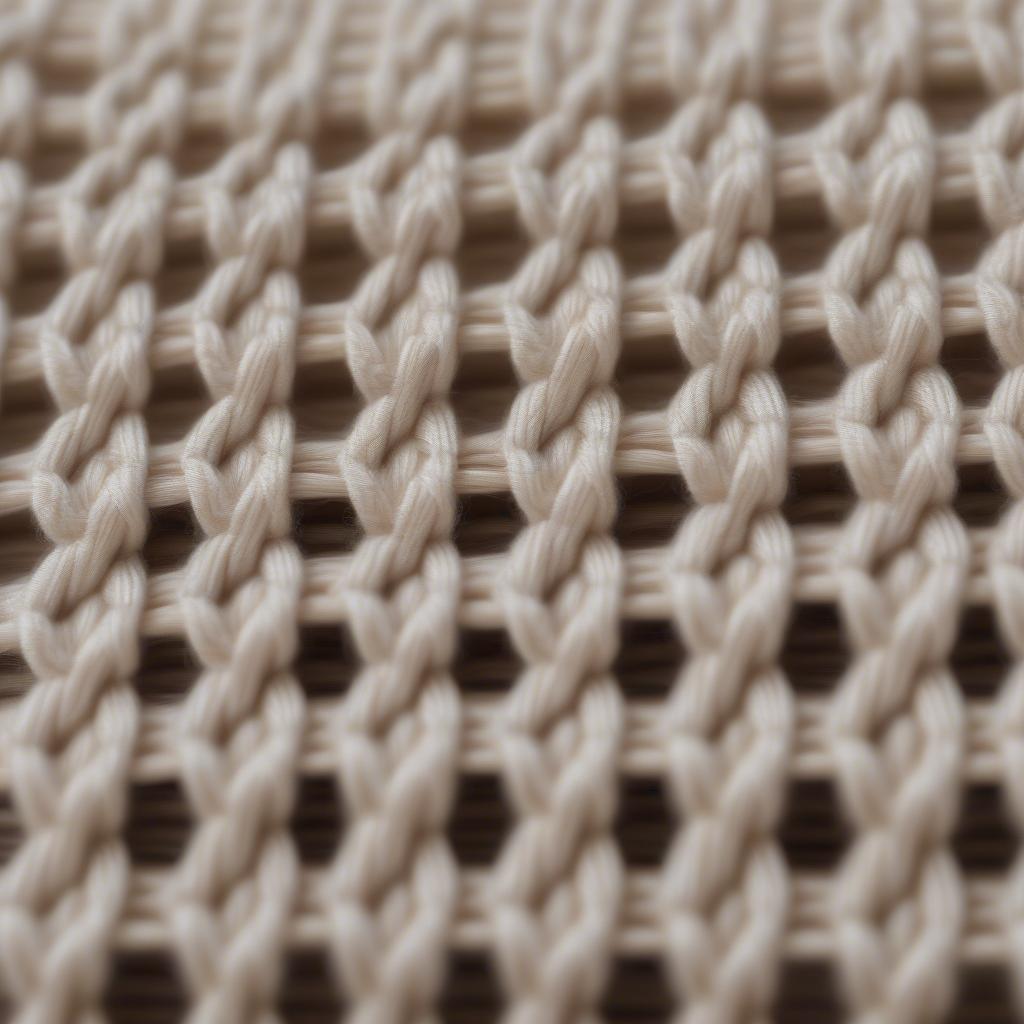 Knitted Basket Weave Stitch Pattern in Detail