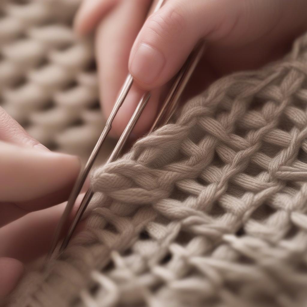 Knitting the Basket Weave Stitch