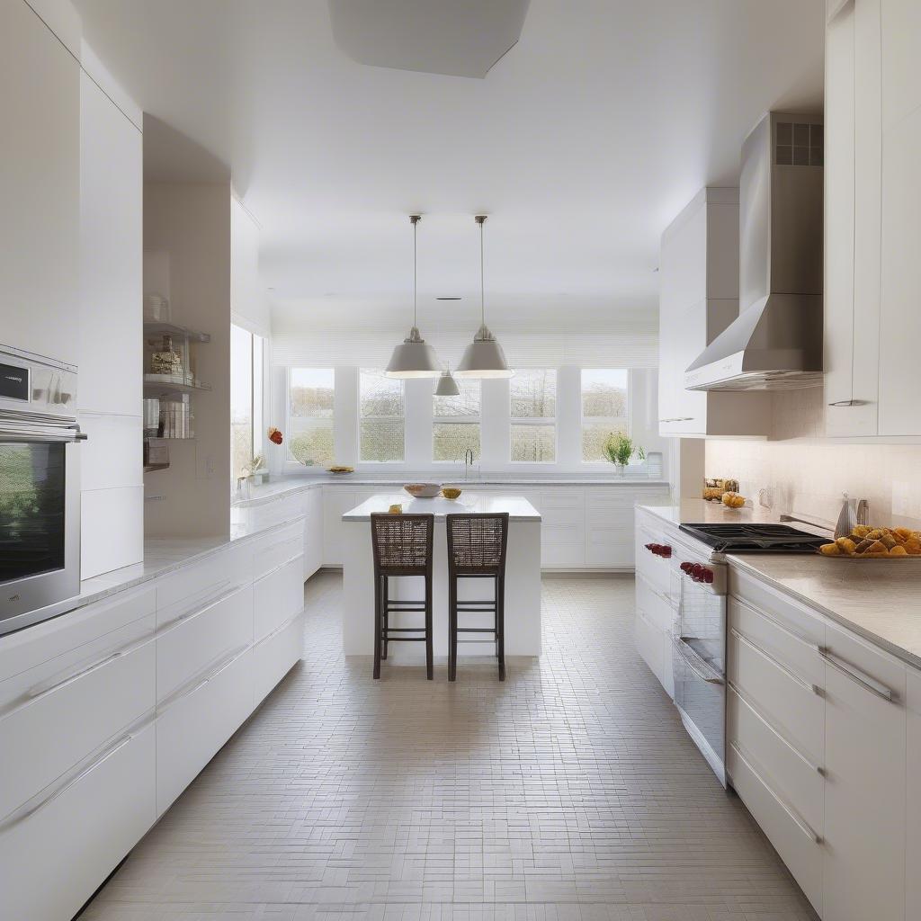 Kolay Flooring Basket Weave in a Kitchen