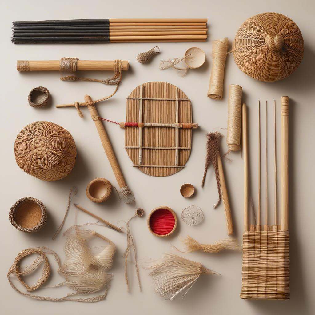 Korean Basket Weaving Tools and Materials