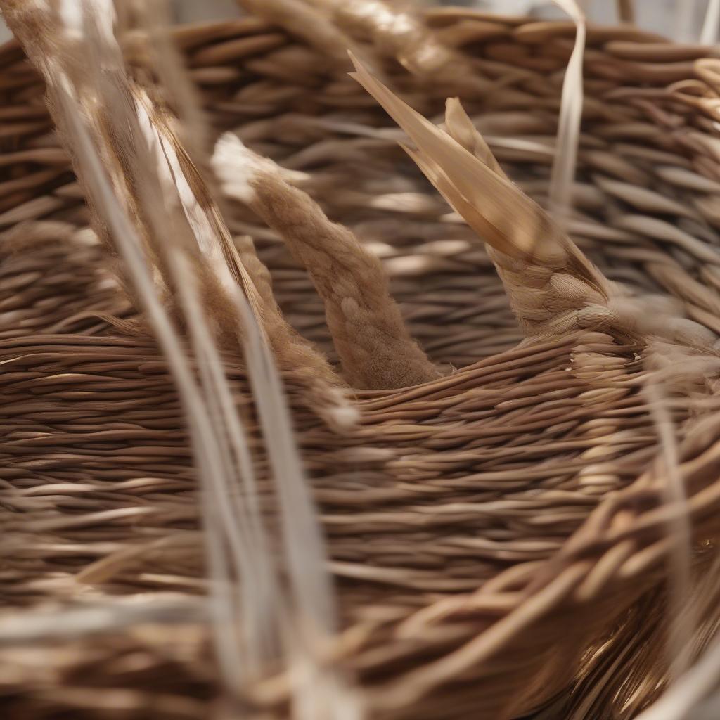 Close-up of Natural Weaving Materials