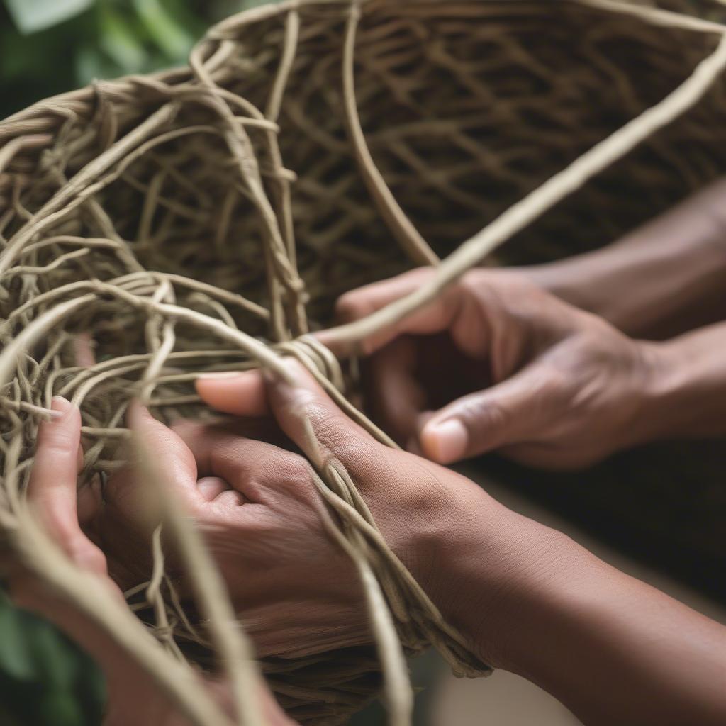 Basic Weaving Technique with Kudzu