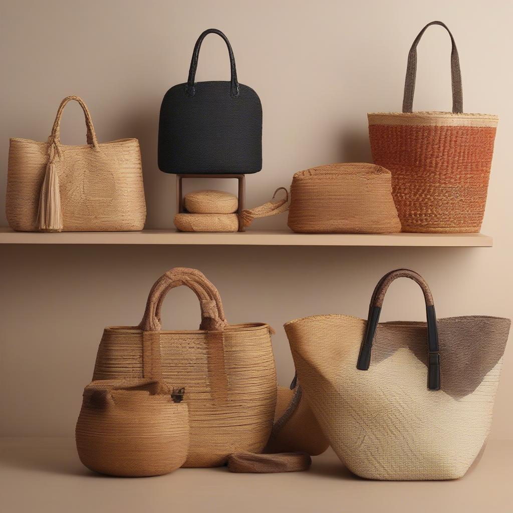 Variety of Ladies Woven Bags