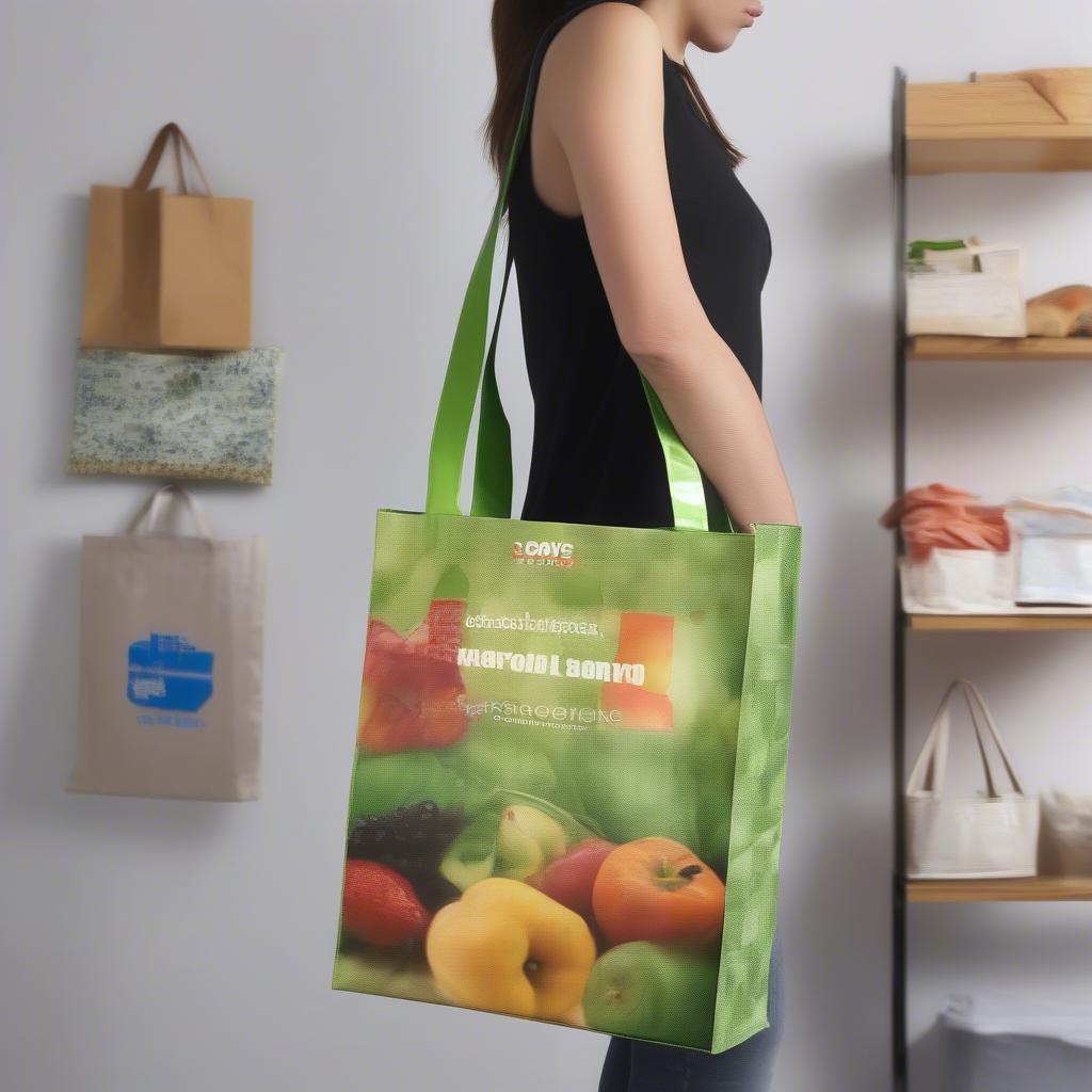 Various Laminated PP Woven Promotional Bags in Different Sizes and Colors