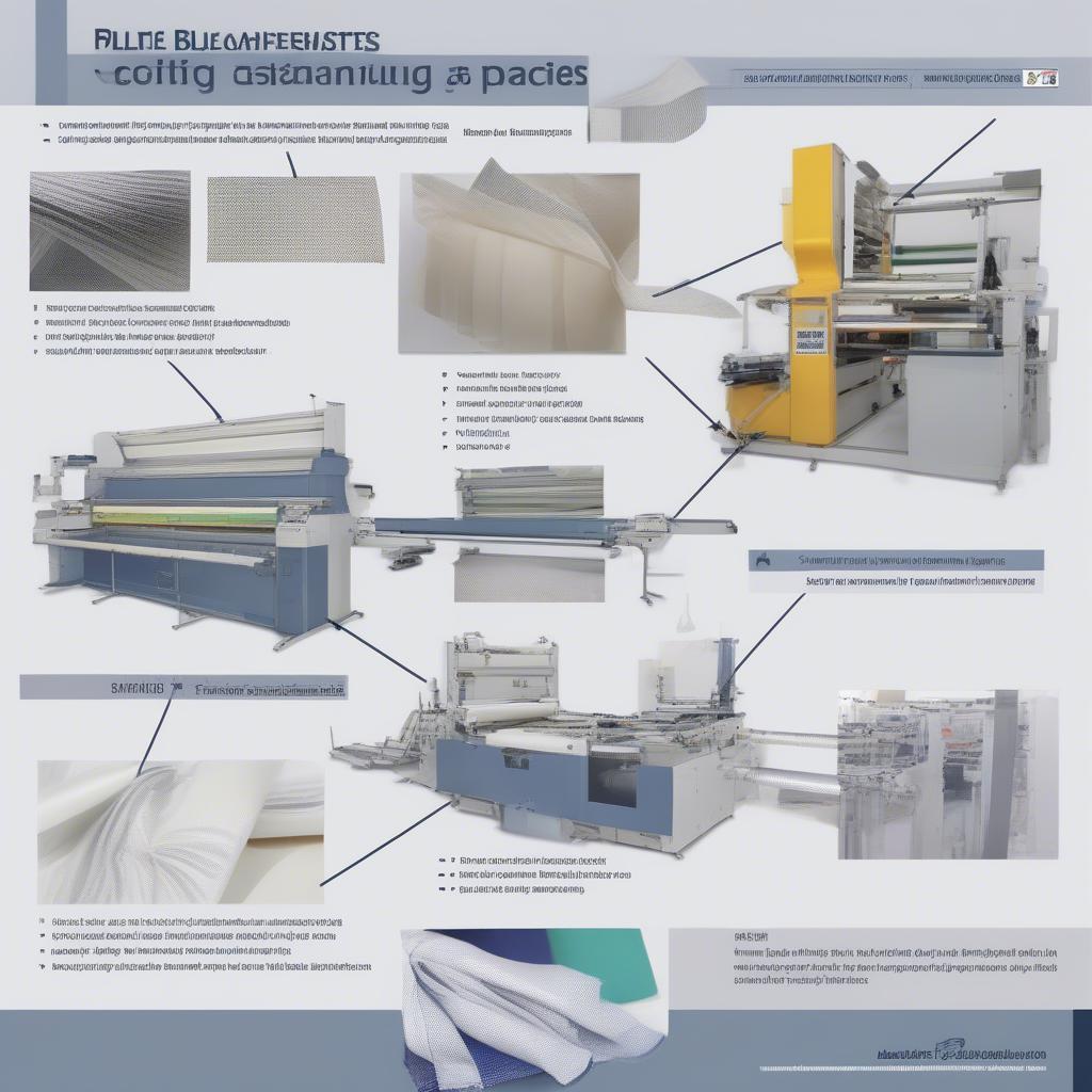 Diagram illustrating the manufacturing process of laminated woven bags, from weaving to cutting and stitching.