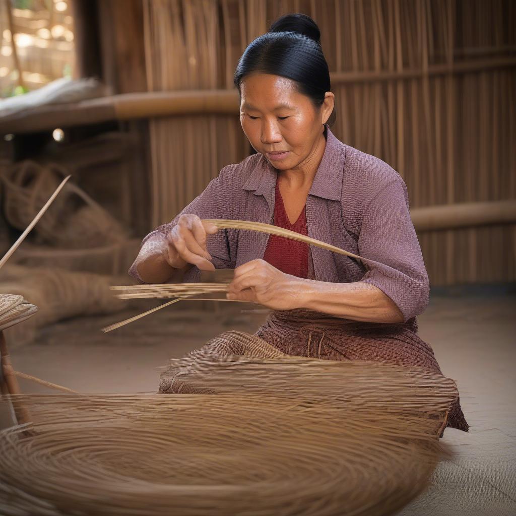 Traditional Laos Basket Weaving Techniques