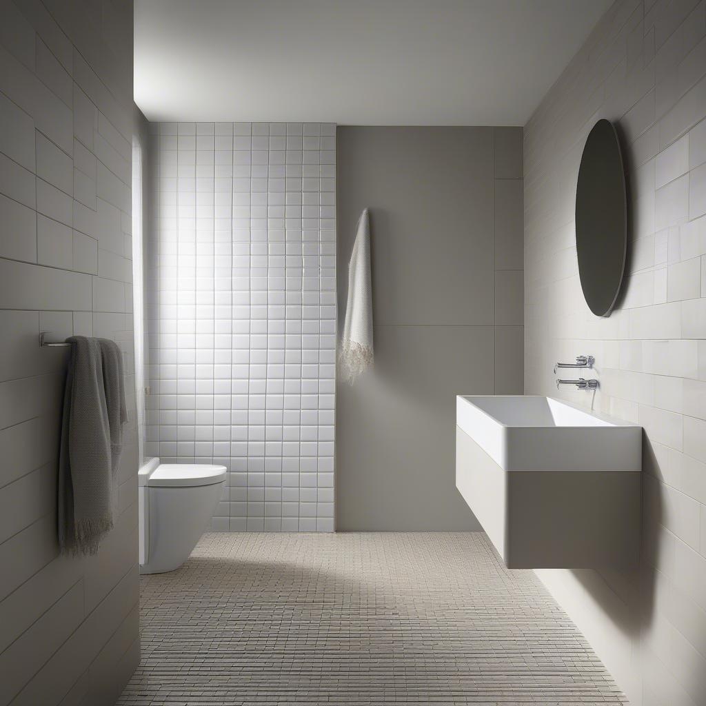 Laufen Basket Weave Tile UFCC115-1 Bathroom Installation