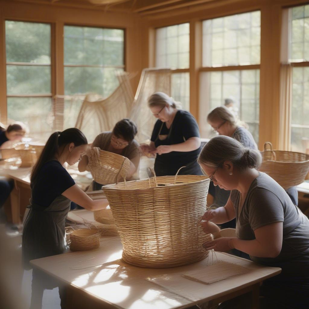 Basket Weaving Workshop at Lauritzen Gardens