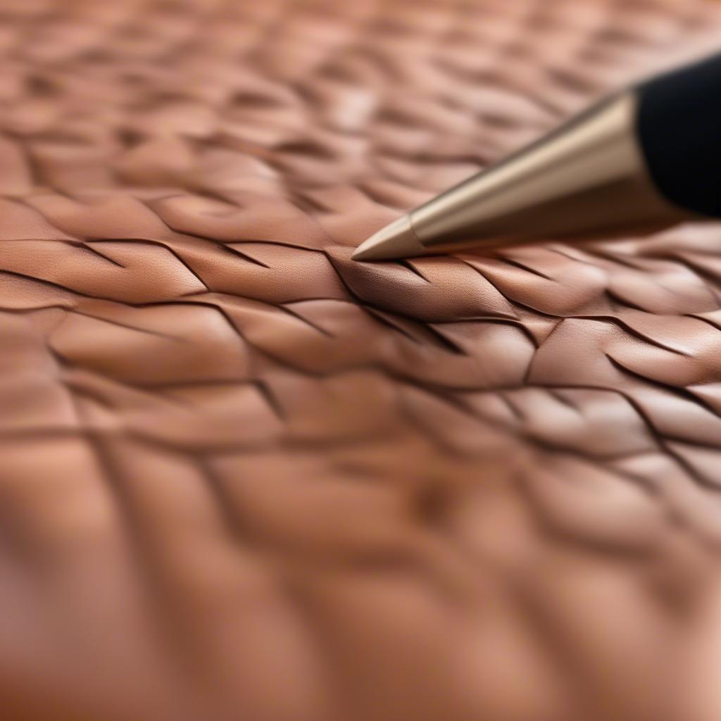 Leather Basket Weave Embossing