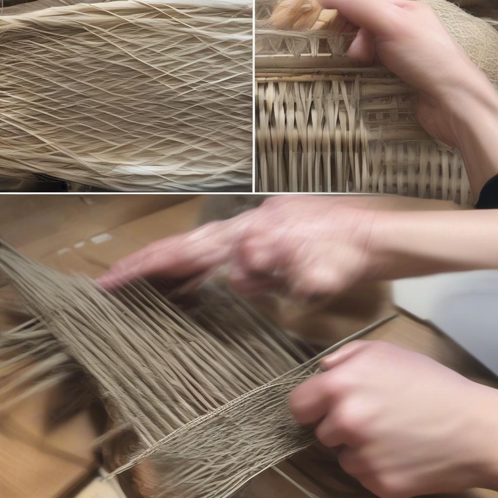 Left Spiral Basket Weaving Technique Demonstration