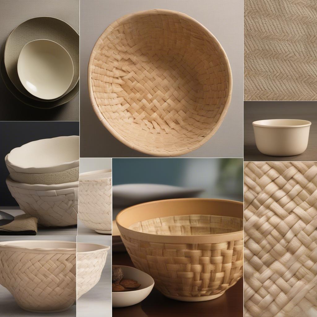 Variations of Lenox Basket Weave Bowls