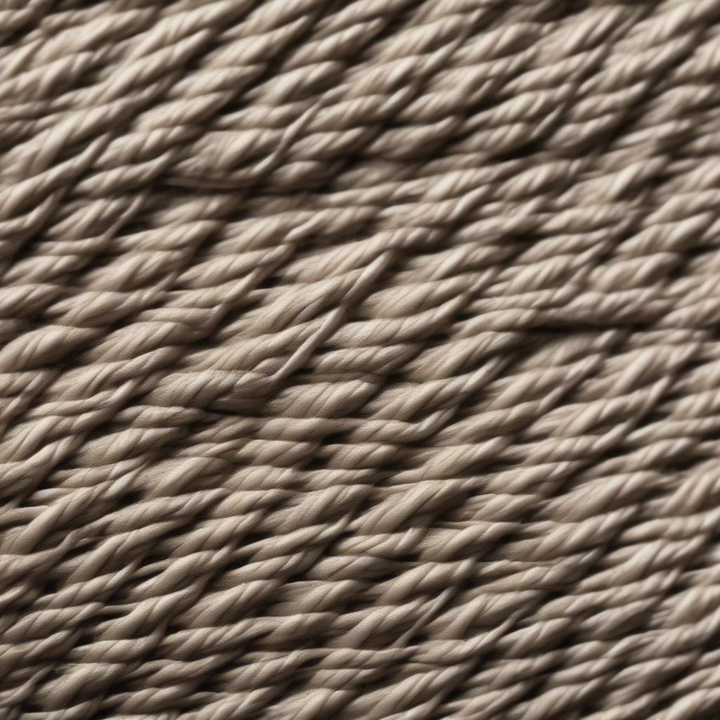 Close-up view of linen basket weave fabric showing its texture and weave pattern