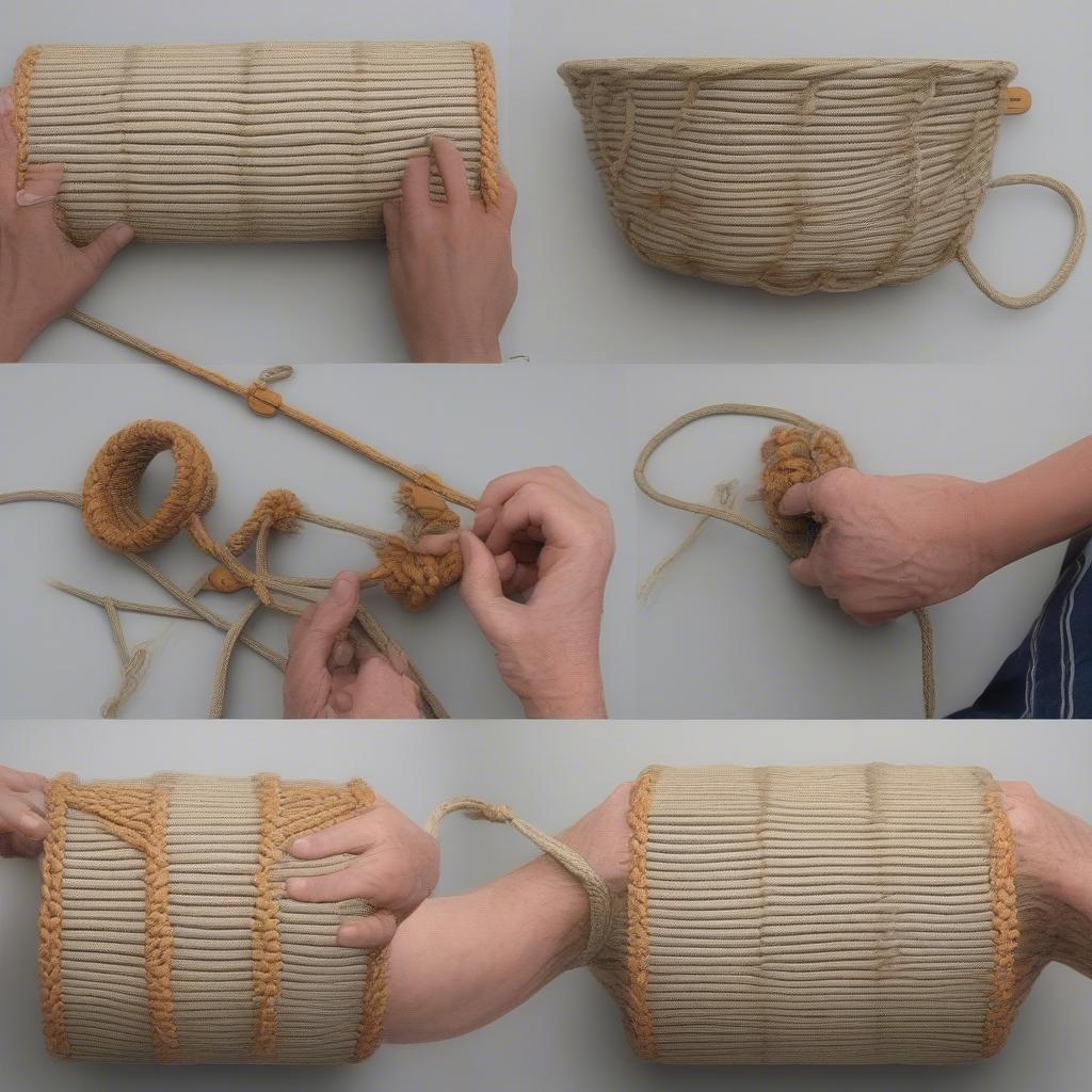 Adding the Finishing Touches to Your Lobster Rope Basket