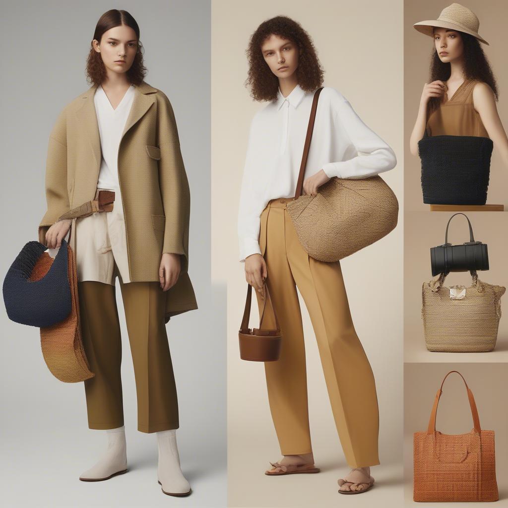 Different ways to style a Loewe surplus woven bag for various occasions