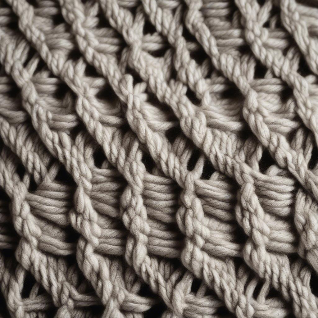 Close-up of the Basket Weave Pattern on a Loft Sweater