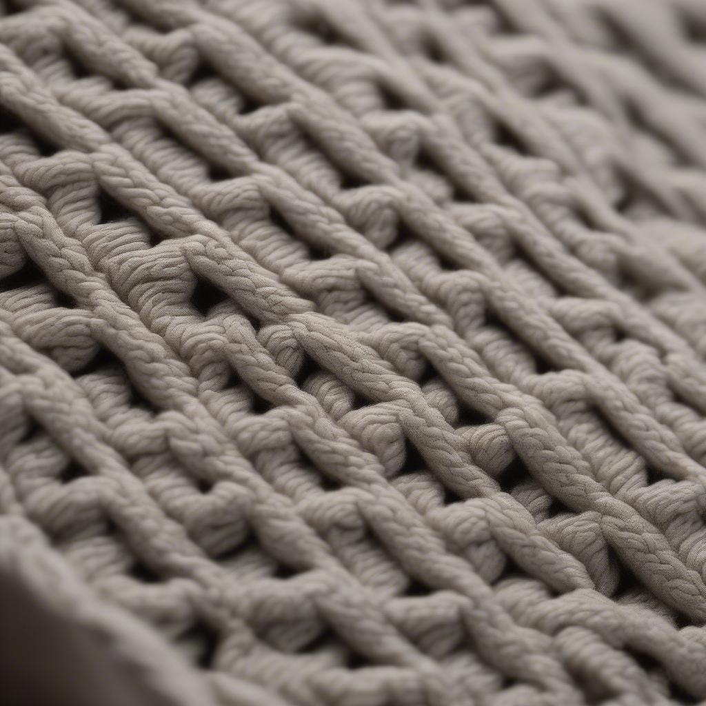 Close-up view of the basket weave pattern on a loft sweater dress