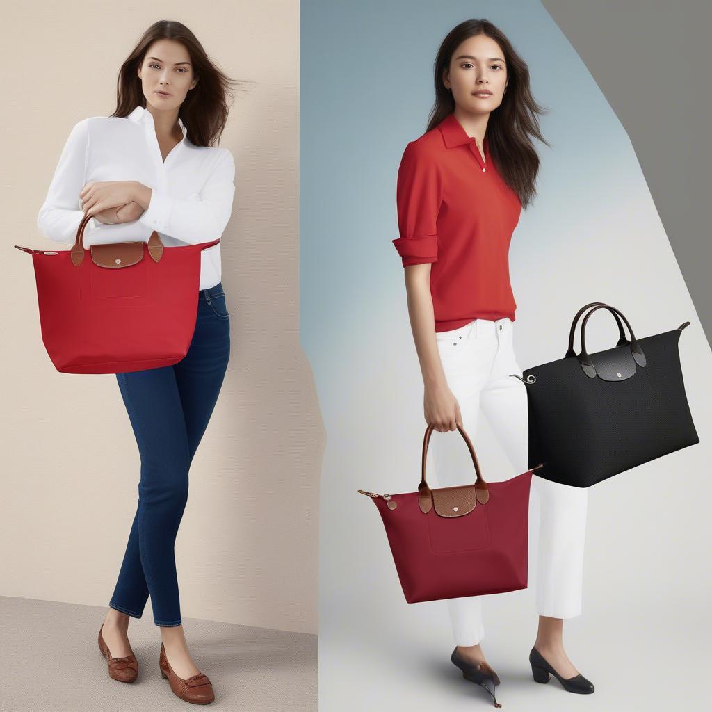 Longchamp Weave Bag Outfit Ideas