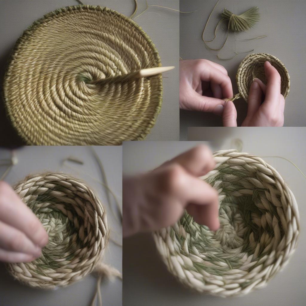 Longleaf Pine Needle Coil Stitch Process