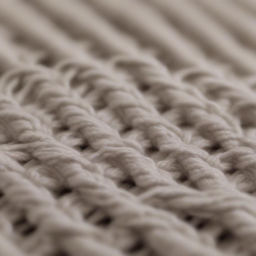 Loom Knit Basket Weave Stitch Close-Up