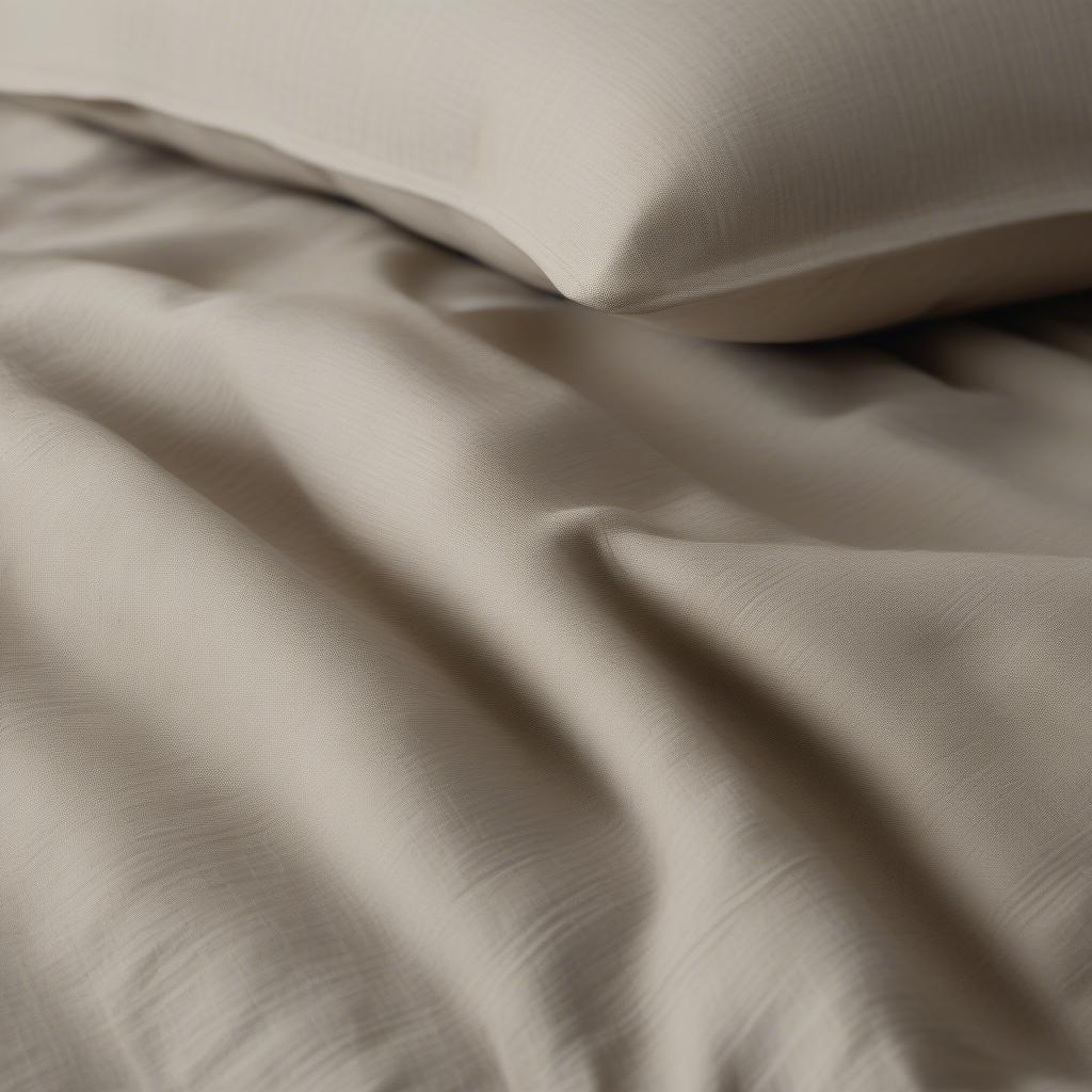 Luxury Basket Weave Duvet Cover in Linen