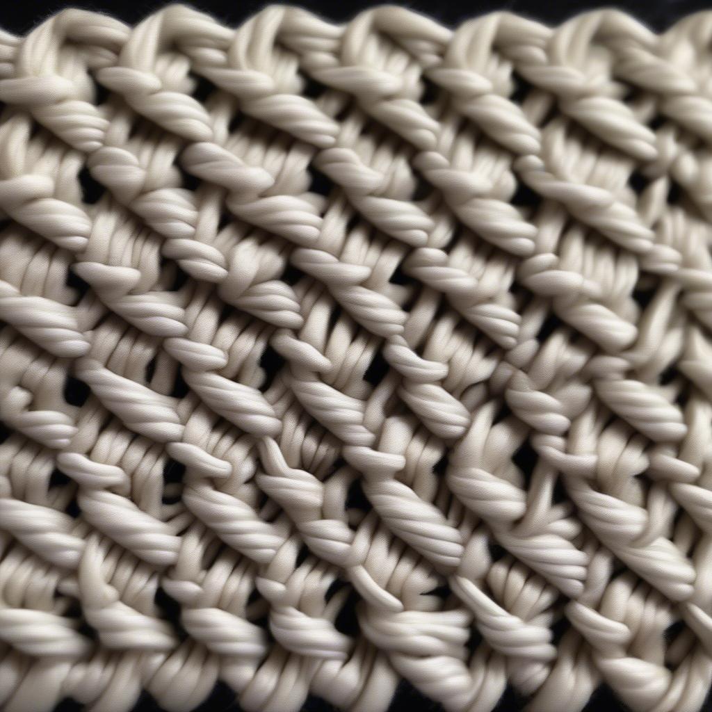 Example of a macrame basket weave pattern