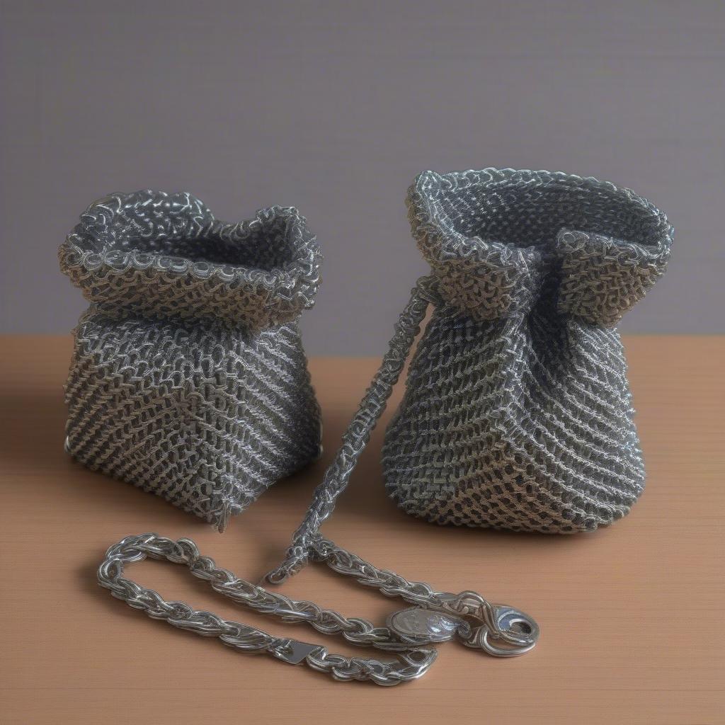 Basic Maille Dice Bag Weaves: Examples of Box Chain and European 4-in-1