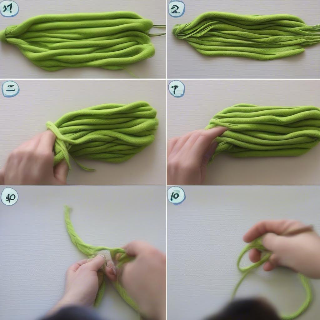 Creating Continuous Loops of T-shirt Yarn