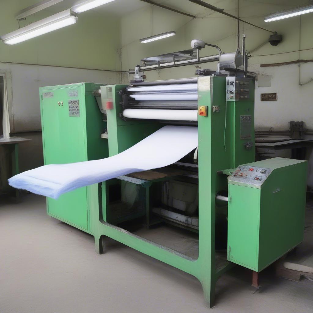 Manual Non-Woven Bag Making Machine in Operation in India