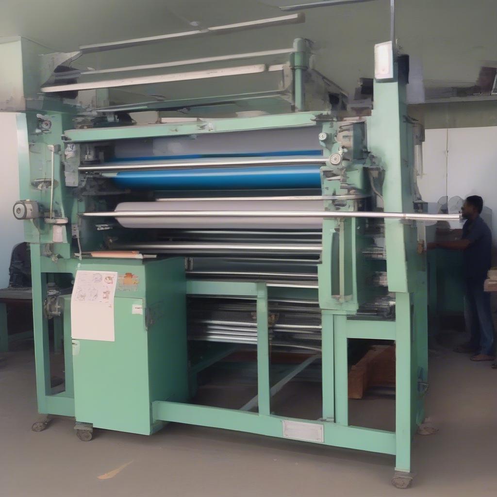 Manual Non-Woven Bag Making Machine in Operation