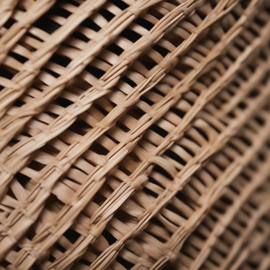 Close-up of the intricate weave pattern on a Mariel Penner-Wilson chair