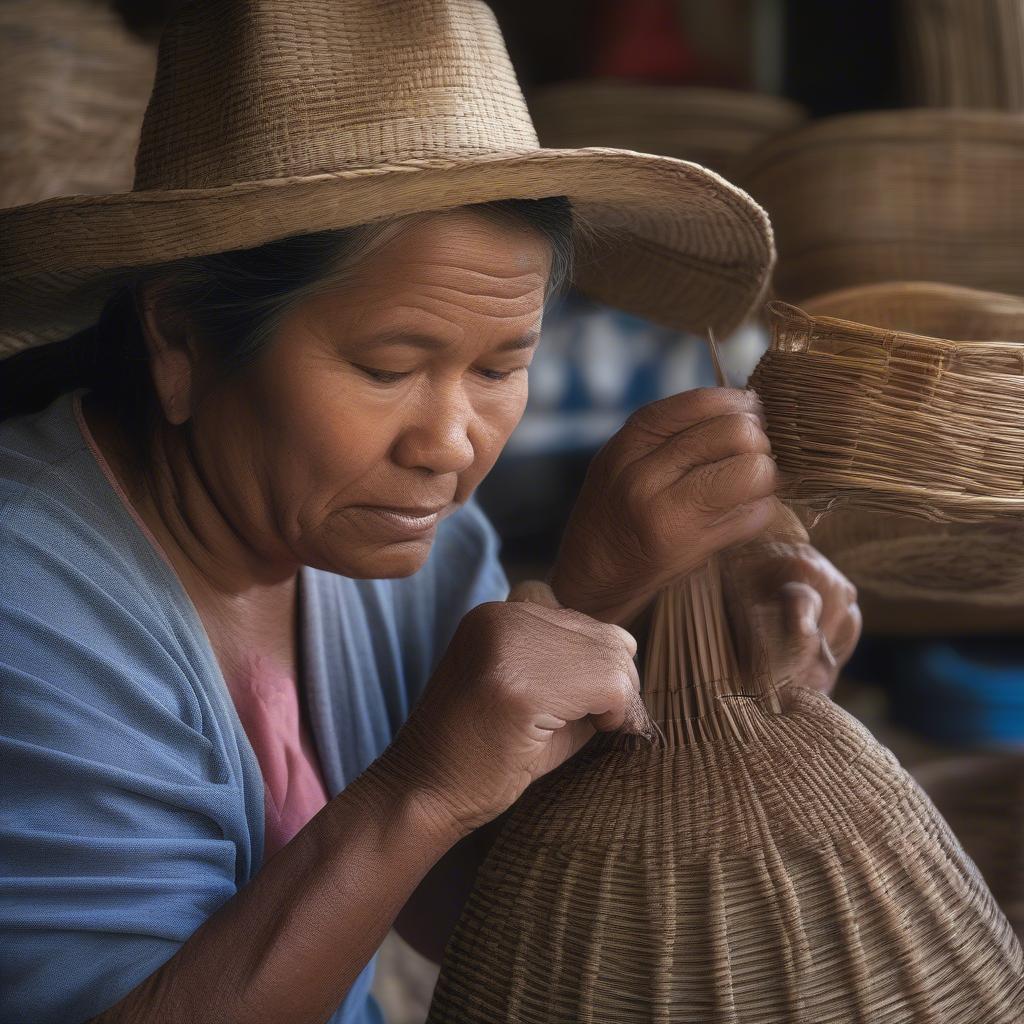 Portrait of a Martinez Basket Weaver