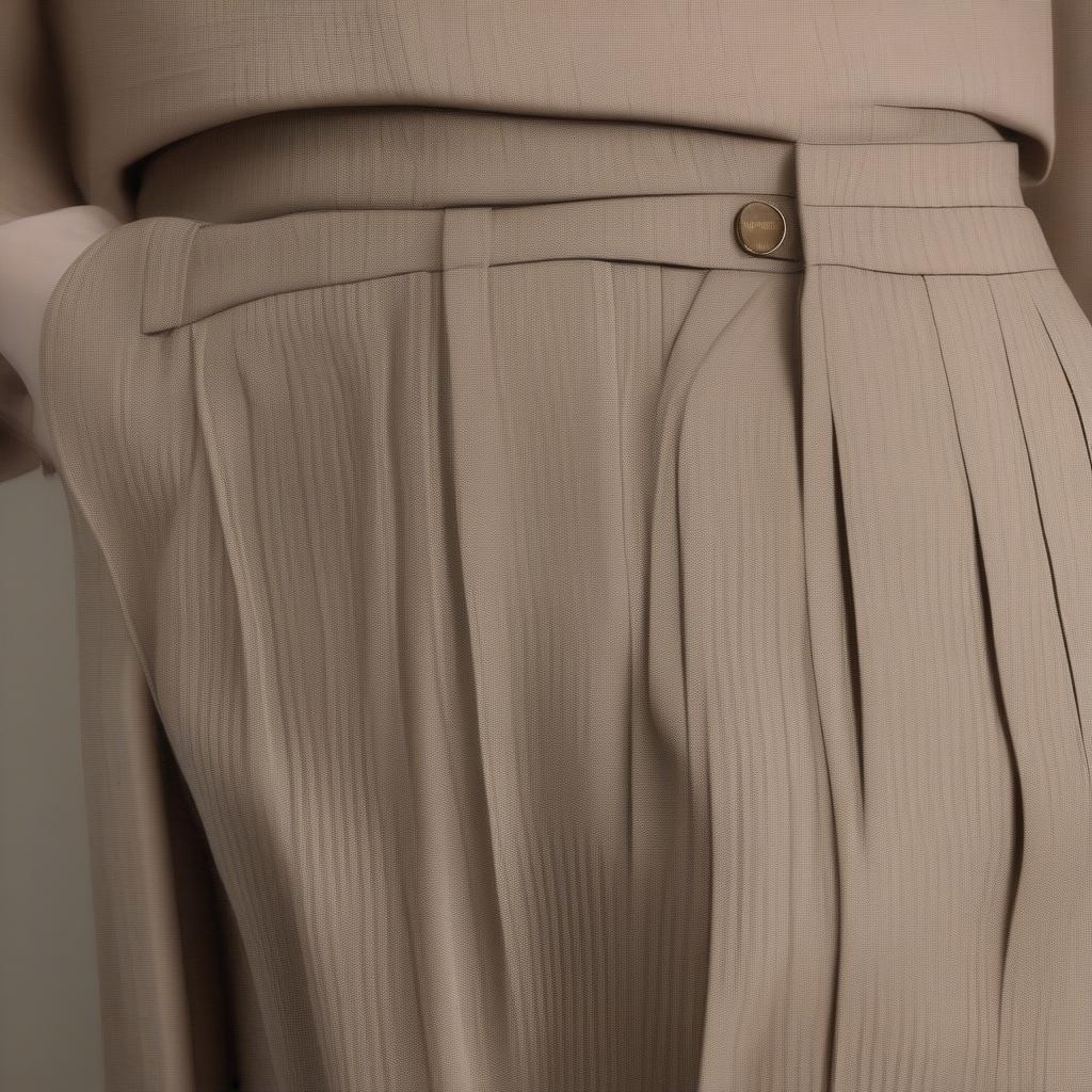 Close-up of Max Mara Wide Leg Basket Weave Pants Fabric